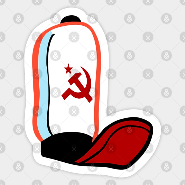 Krusty Krab Communist Meme - Spongebob Hat Sticker by Football from the Left